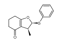 (2S,3S)-3-methyl-2-(phenylthio)-2,3,6,7-tetrahydrobenzofuran-4(5H)-one结构式