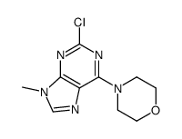 9H-Purine, 2-chloro-9-Methyl-6-(4-Morpholinyl)- Structure