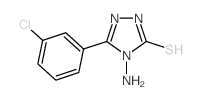 4-氨基-5-(3-氯苯基)-4H-1,2,4-噻唑-3-硫醇结构式