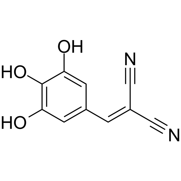 (3,4,5-Trihydroxybenzylidene)malononitrile Structure