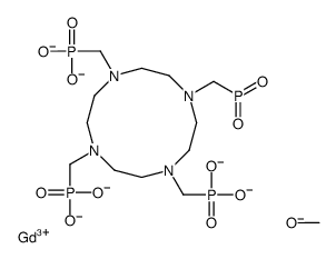 gadolinium-1,4,7,10-tetraazacyclododecane-N,N',N'',N'''-tetrakis(methylenephosphonic acid)结构式