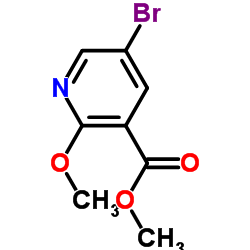 5-溴-2-甲氧基烟酸甲酯结构式