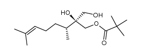 (2S,3R)-3,7-Dimethyl-2-hydroxy-2-(hydroxymethyl)-6-octenyl Pivalate结构式