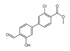 methyl 2-chloro-4-(4-formyl-3-hydroxyphenyl)benzoate Structure