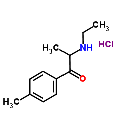 2-(乙基氨基)-1-(对甲苯)丙烷-1-酮盐酸盐结构式