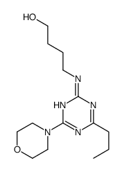 4-[(4-morpholin-4-yl-6-propyl-1,3,5-triazin-2-yl)amino]butan-1-ol Structure