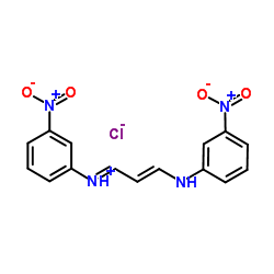 (1E,2E)-N-(3-Nitrophenyl)-3-[(3-nitrophenyl)amino]-2-propen-1-iminium chloride Structure