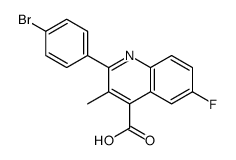 2-(4-溴苯基)-6-氟-3-甲基喹啉-4-羧酸结构式