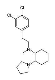 1R,2S-(+)-cis-N-[2-(3,4-dichlorophenyl)ethyl]-N-methyl-2-(1-pyrrolidinyl)cyclohexylamine Structure