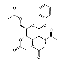 苯基2-乙酰氨基-3,4,6-三-O-乙酰基-2-脱氧-α-D-吡喃葡萄糖苷结构式