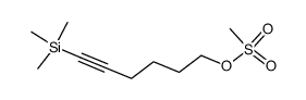 6-(trimethylsilyl)-5-hexynyl methanesulfonate结构式