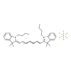 1,1'-二丁基-3,3,3',3'-四甲基吲哚三碳菁六氟磷酸盐结构式