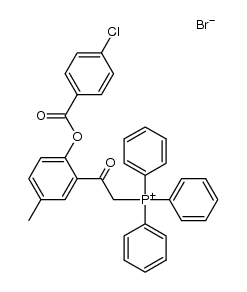 2-(4-chlorobenzoyloxy)-5-methyl-benzoylmethyltriphenylphosphonium bromide结构式