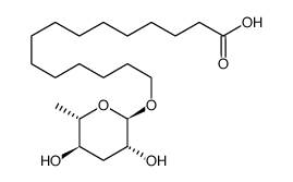 15-(((2R,3R,5R,6S)-3,5-dihydroxy-6-methyltetrahydro-2H-pyran-2-yl)oxy)pentadecanoic acid结构式