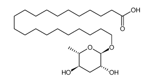 21-(((2R,3R,5R,6S)-3,5-dihydroxy-6-methyltetrahydro-2H-pyran-2-yl)oxy)henicosanoic acid Structure