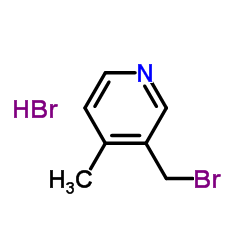 3-(溴甲基)-4-甲基吡啶氢溴酸盐结构式