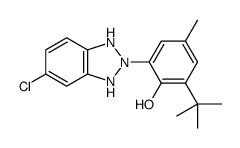 3-叔丁基-6-(5-氯-1,3-二氢苯并噻唑-2-基)-4-甲基苯酚结构式
