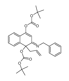(E)-1-allyl-2-(benzylimino)-1,2-dihydronaphthalene-1,4-diyl di-tert-butyl bis(carbonate)结构式