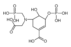 N-(carboxymethyl)-N-(phosphonomethyl)-5-aminoshikimate-3-phosphate结构式