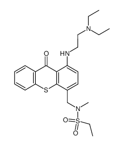 N-[[1-[[2-(diethylamino)ethyl]amino]-9-oxothioxanthen-4-yl]methyl]-N-methylethanesulfonamide Structure