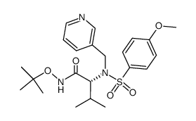 N-(tert-butyloxy)-2(R)-{[(4-methoxyphenyl)sulfonyl](3-picolyl)amino}-3-methylbutanamide Structure
