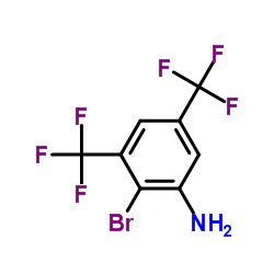 2-溴-3,5-二三氟甲基苯胺结构式