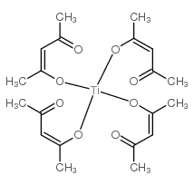 四(2,4-戊二酮)合钛(IV)结构式