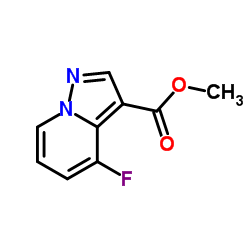 4-氟吡唑并[1,5-a]吡啶-3-羧酸甲酯结构式