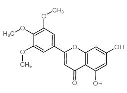 5,7-二羟基-3',4',5'-三甲氧基黄酮结构式