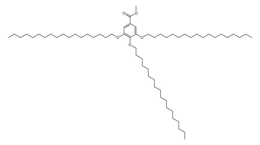 Benzoic acid, 3,4,5-tris(octadecyloxy)-, methyl ester Structure