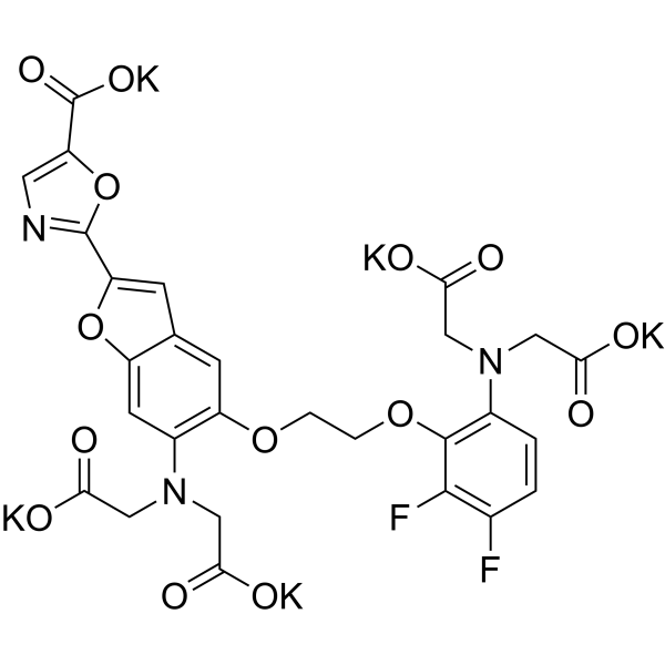 钙离子荧光探针FURA-FF, 五钾盐结构式