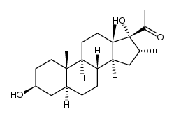 16α-Methyl-5α-pregnane-3β,17α-diol-20-one Structure