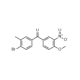 (4-溴-3-甲基苯基)(4-甲氧基-3-硝基苯基)甲酮结构式