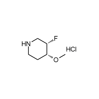 (3S,4R)-3-氟-4-甲氧基哌啶盐酸盐结构式