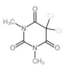 5,5-dichloro-1,3-dimethyl-1,3-diazinane-2,4,6-trione structure