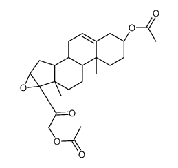 (3β,16β)-20-Oxo-16,17-epoxypregn-5-ene-3,21-diyl diacetate Structure