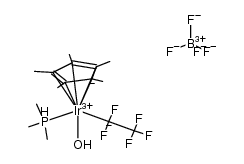 [Ir(η(5)-C5(CH3)5)(P(CH3)3)(CF2CF3)(H2O)][BF4]结构式