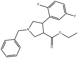 反式-1-苄基-4-(2,5-二氟苯基)吡咯烷-3-羧酸乙酯图片