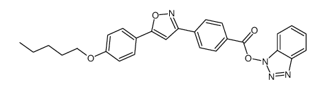 1H-苯并[d][1,2,3]噻唑-1-基 4-(5-(4-(戊基氧基)苯基)异噁唑-3-基)苯甲酸结构式