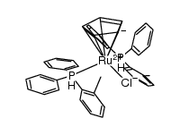 [(η5-C5H5)Ru(P(C6H5)2(2-CH3-C6H4))2Cl]结构式