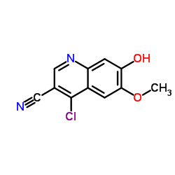 4-氯-7-羟基-6-甲氧-3-腈基喹啉结构式