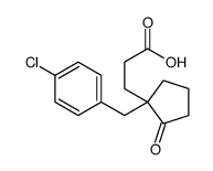 3-[1-[(4-chlorophenyl)methyl]-2-oxo-cyclopentyl]propanoic acid Structure
