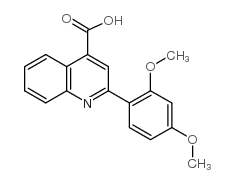 2-(2,4-二甲氧基苯基)喹啉-4-羧酸结构式