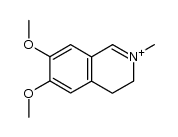 3,4-dihydro-6,7-dimethoxy-2-methylisoquinolinium结构式