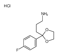 3-[2-(4-fluorophenyl)-1,3-dioxolan-2-yl]propan-1-amine,hydrochloride Structure