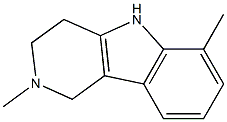 2,6-二甲基-2,3,4,5-四氢-1H-吡啶并[4,3-B]吲哚结构式
