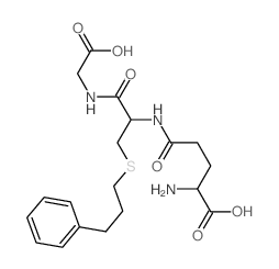 2-amino-4-[[1-(carboxymethylcarbamoyl)-2-(3-phenylpropylsulfanyl)ethyl]carbamoyl]butanoic acid结构式