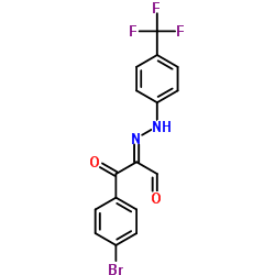(2E)-3-(4-Bromophenyl)-3-oxo-2-{[4-(trifluoromethyl)phenyl]hydrazono}propanal Structure
