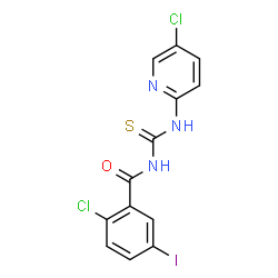 2-chloro-N-[(5-chloropyridin-2-yl)carbamothioyl]-5-iodobenzamide Structure