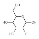 b-D-Glucopyranose, 2-deoxy-2-fluoro- Structure